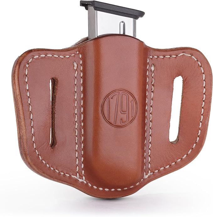 1791 Gunleather 2.2 Mag Holster - Double Mag Pouch for Double Stack Magazines OWB Magazine Pouch for Belts
