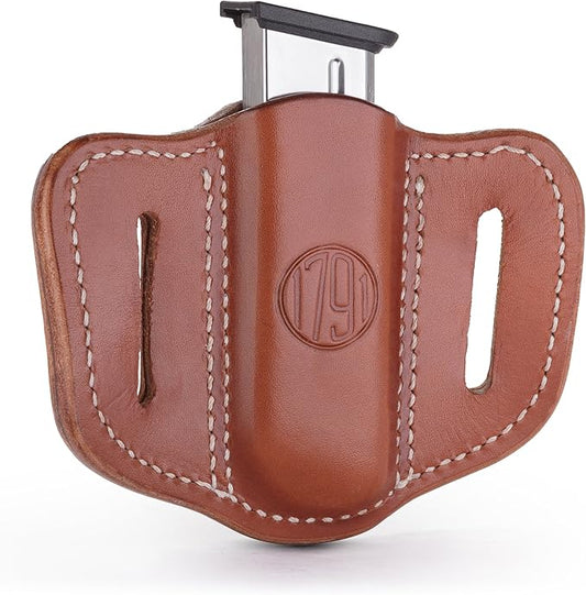 1791 Gunleather 2.2 Mag Holster - Double Mag Pouch for Double Stack Magazines OWB Magazine Pouch for Belts