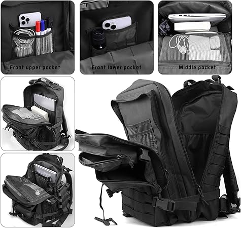 Tactical Backpack Backpack for Men Black Tactical Backpack Small Tactical Backpack Assault Bag