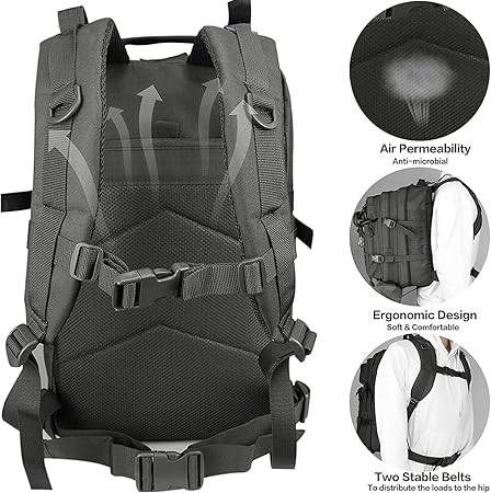 Tactical Backpack Backpack for Men Black Tactical Backpack Small Tactical Backpack Assault Bag