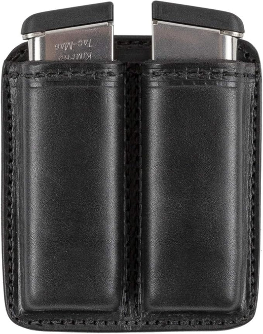 Tactical Leather Double Magazine Holder | Made in USA | Sizes to fit virtually Any 9mm .40 or .45 Caliber Pistol Mag | Single or Double Stack | IWB or OWB Mag Pouch